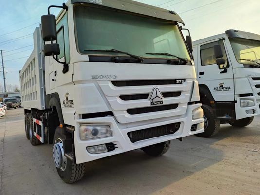6×4 Front Lifting Style Dump Truck 351-450 PS Gebrauchtwagen Sinotruck HOWO 10wheeler Weiß