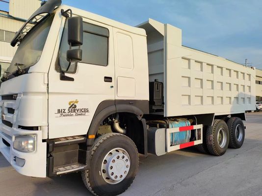 6×4 Front Lifting Style Dump Truck 351-450 PS Gebrauchtwagen Sinotruck HOWO 10wheeler Weiß