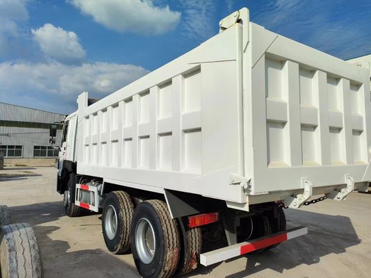 6×4 Front Lifting Style Dump Truck 351-450 PS Gebrauchtwagen Sinotruck HOWO 10wheeler Weiß