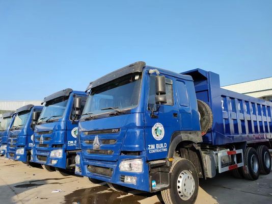 Handgetriebe Typ 6×4 Antriebsrad Sinotruck HOWO Blauer Müllwagen 10 Reifen