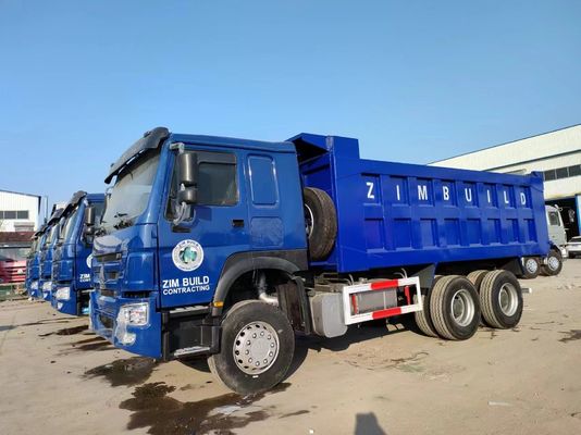 Handgetriebe Typ 6×4 Antriebsrad Sinotruck HOWO Blauer Müllwagen 10 Reifen