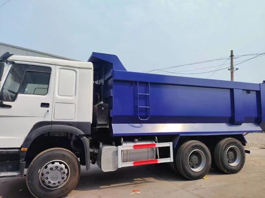 Sinotruck HOWO 6*4 Dump Truck Secondhand Truck 10 Reifen Weiß und Blau U-Typ für Lasten