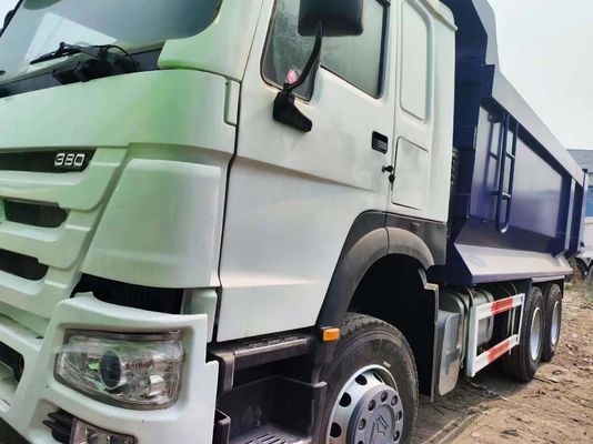 Sinotruck HOWO 6*4 Dump Truck Secondhand Truck 10 Reifen Weiß und Blau U-Typ für Lasten