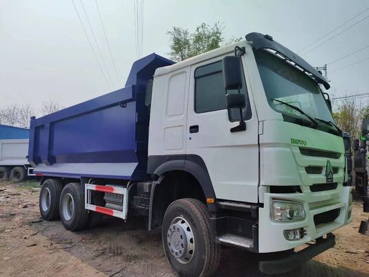 Sinotruck HOWO 6*4 Dump Truck Secondhand Truck 10 Reifen Weiß und Blau U-Typ für Lasten