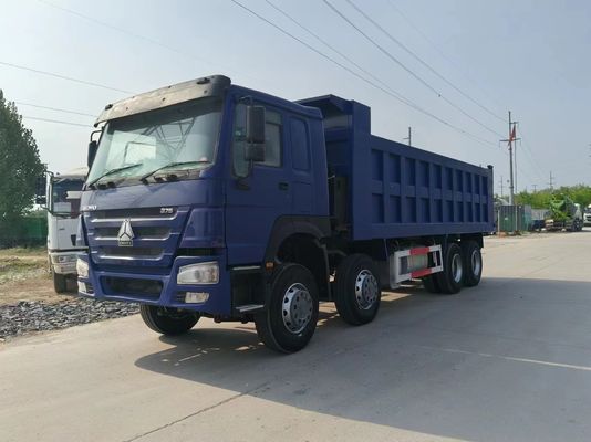 Blauer Gebraucht-Sinotruk HOWO 8*4 Abstoßwagen mit 6-8L-Motorkapazität und Rechtssteuerung