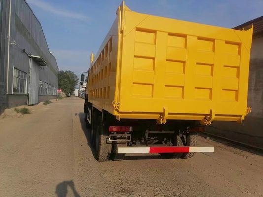 Radial Reifen Design Sinotruck HOWO 6*4 Gelber Dump Truck mit Handgetriebe